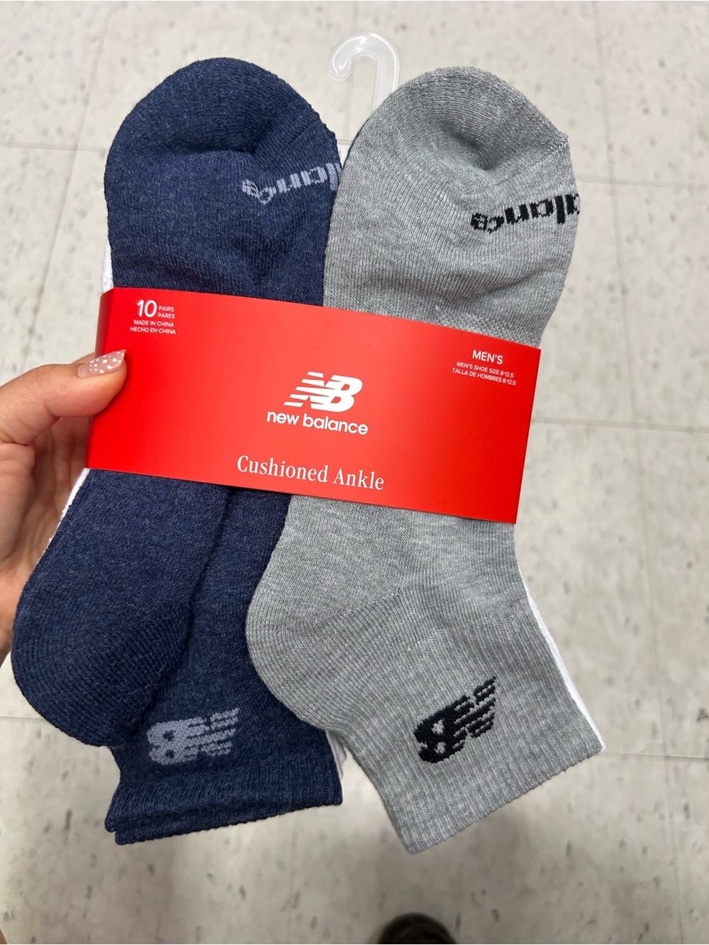 New Balance Men's Cushioned Ankle Socks 10 packs